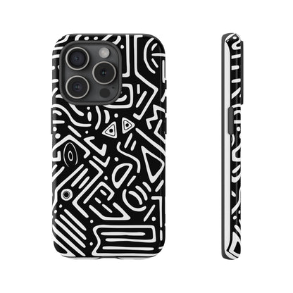 Stylish Phone Case, Abstract Design, Tough Cell Phone Cover, Modern Smartphone Protector, Gift for Tech Lovers, Unique Accessories