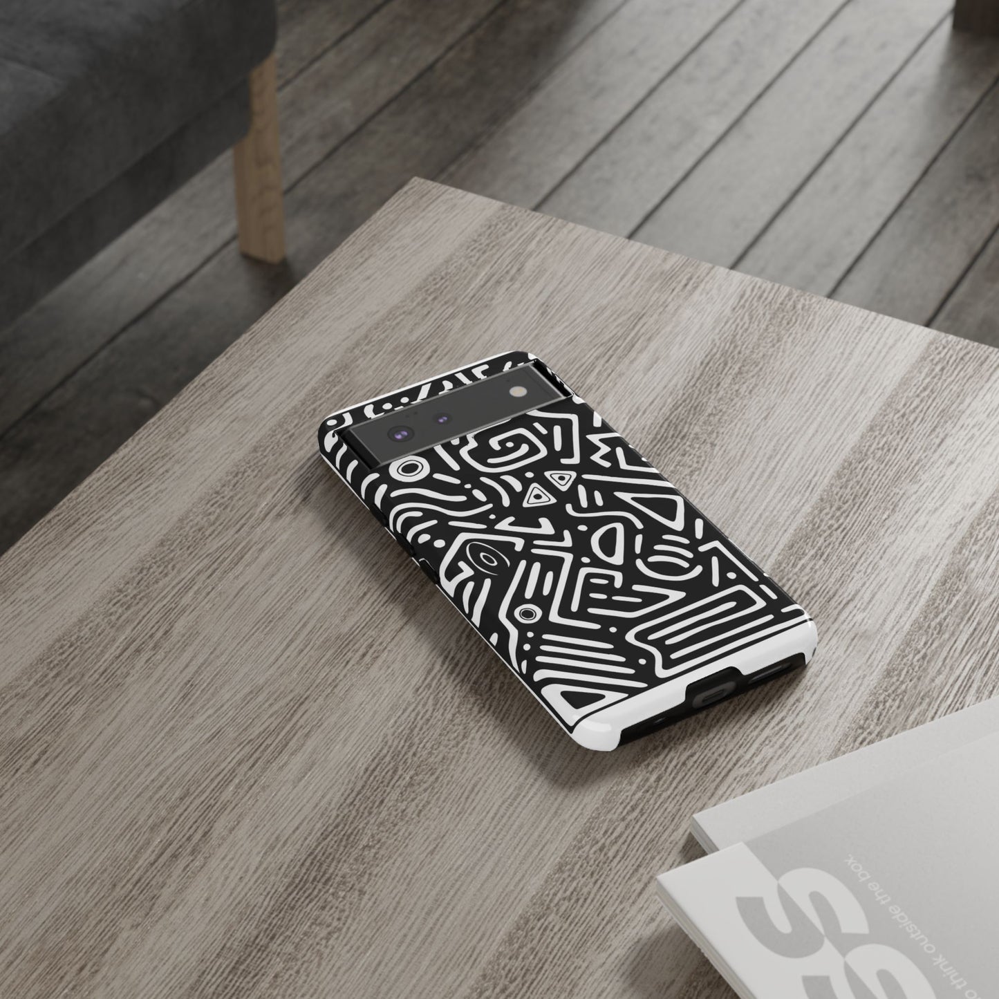 Stylish Phone Case, Abstract Design, Tough Cell Phone Cover, Modern Smartphone Protector, Gift for Tech Lovers, Unique Accessories