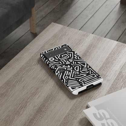 Stylish Phone Case, Abstract Design, Tough Cell Phone Cover, Modern Smartphone Protector, Gift for Tech Lovers, Unique Accessories