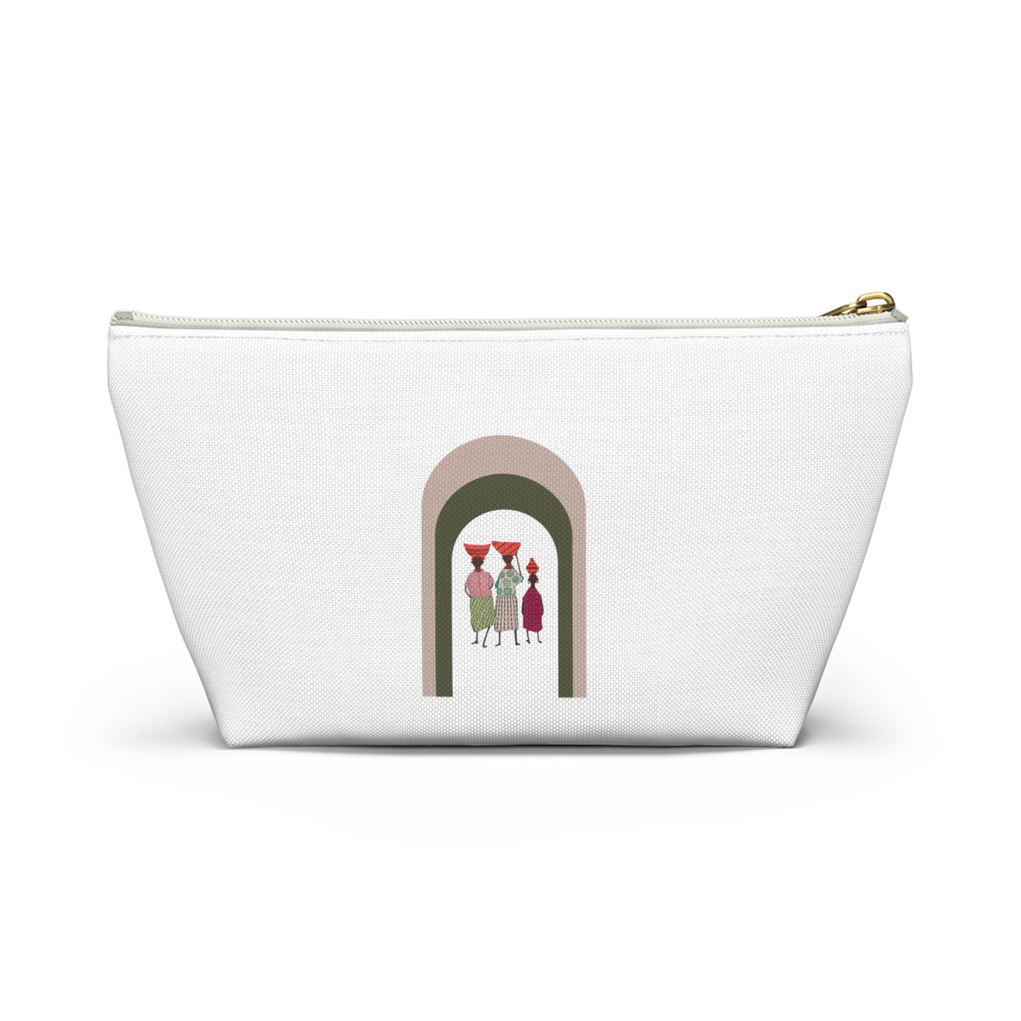 Dinkgwana - Artistic Accessory Pouch, Stylish Makeup Bag, Floral Travel Organizer, Cute Pencil Case, Unique Gift for Her