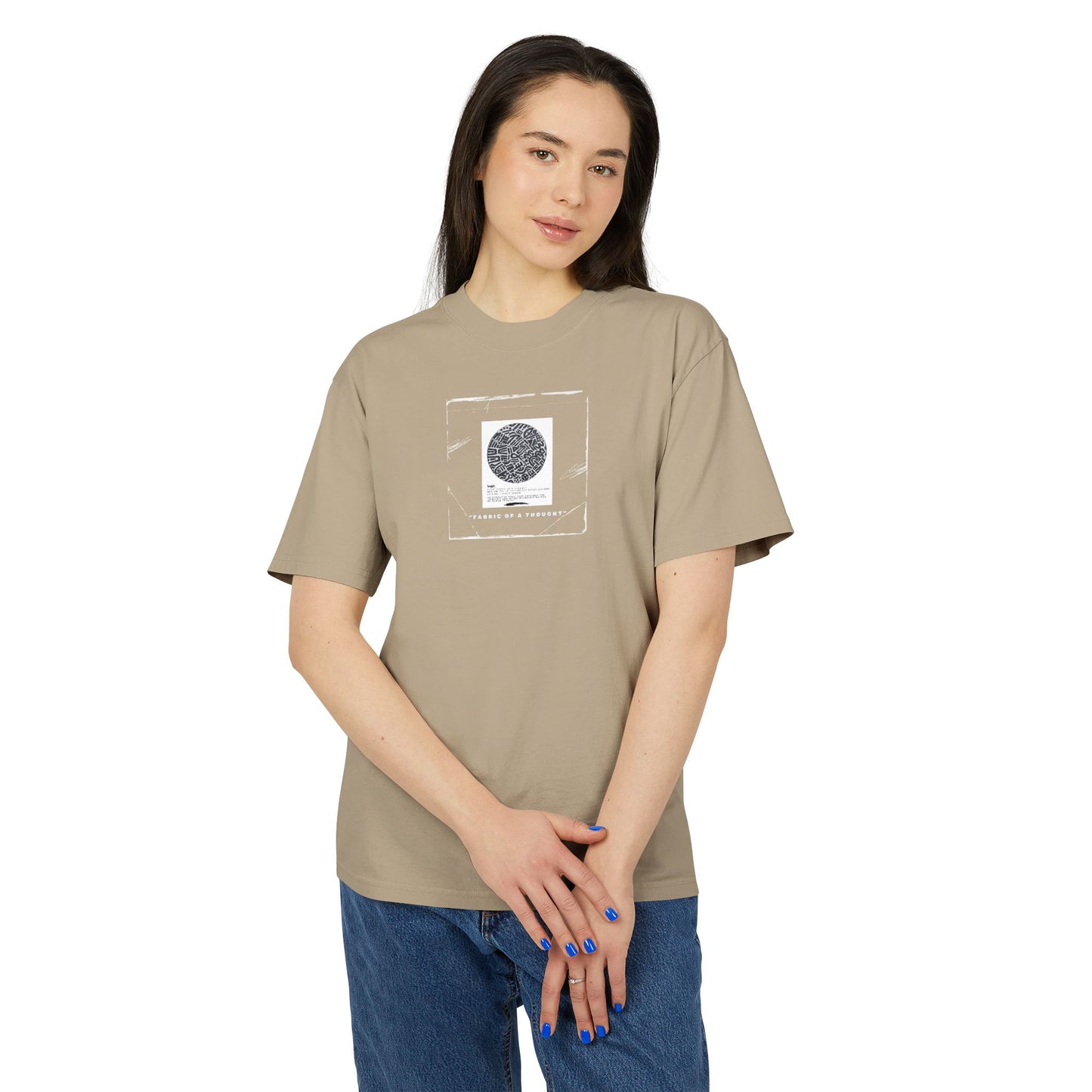 Fabric Of A Thought - Unisex Heavy Faded Tee | Relaxed Casual Style | Perfect for Everyday Wear, Gifting, Festivals, Summer Outings, Lounge Wear