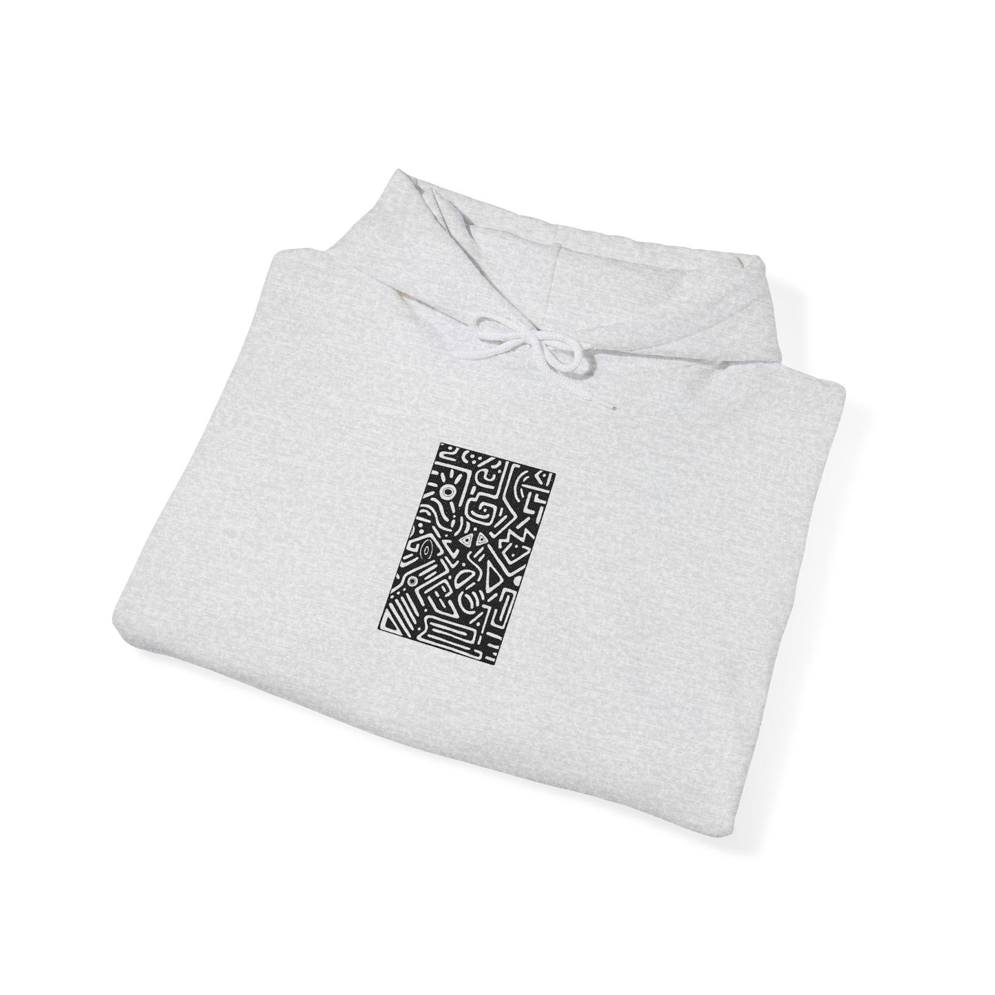 Pulse Hoodie — Minimal Black & White Tech Graphic