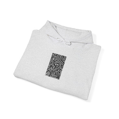Pulse Hoodie — Minimal Black & White Tech Graphic
