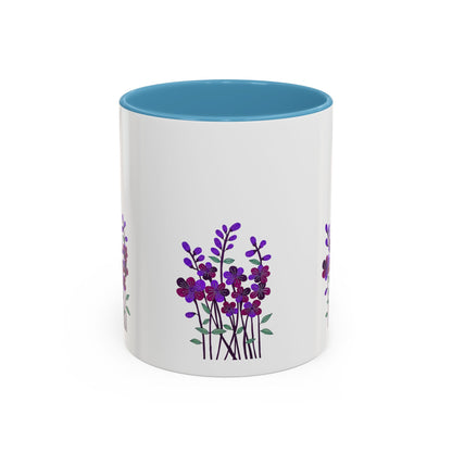 Floral Accent Coffee Mug - Elegant Botanical Design for Home & Office