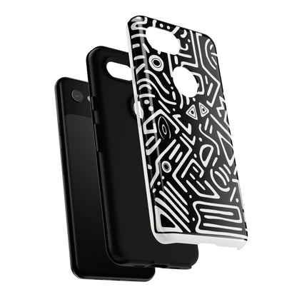 Stylish Phone Case, Abstract Design, Tough Cell Phone Cover, Modern Smartphone Protector, Gift for Tech Lovers, Unique Accessories