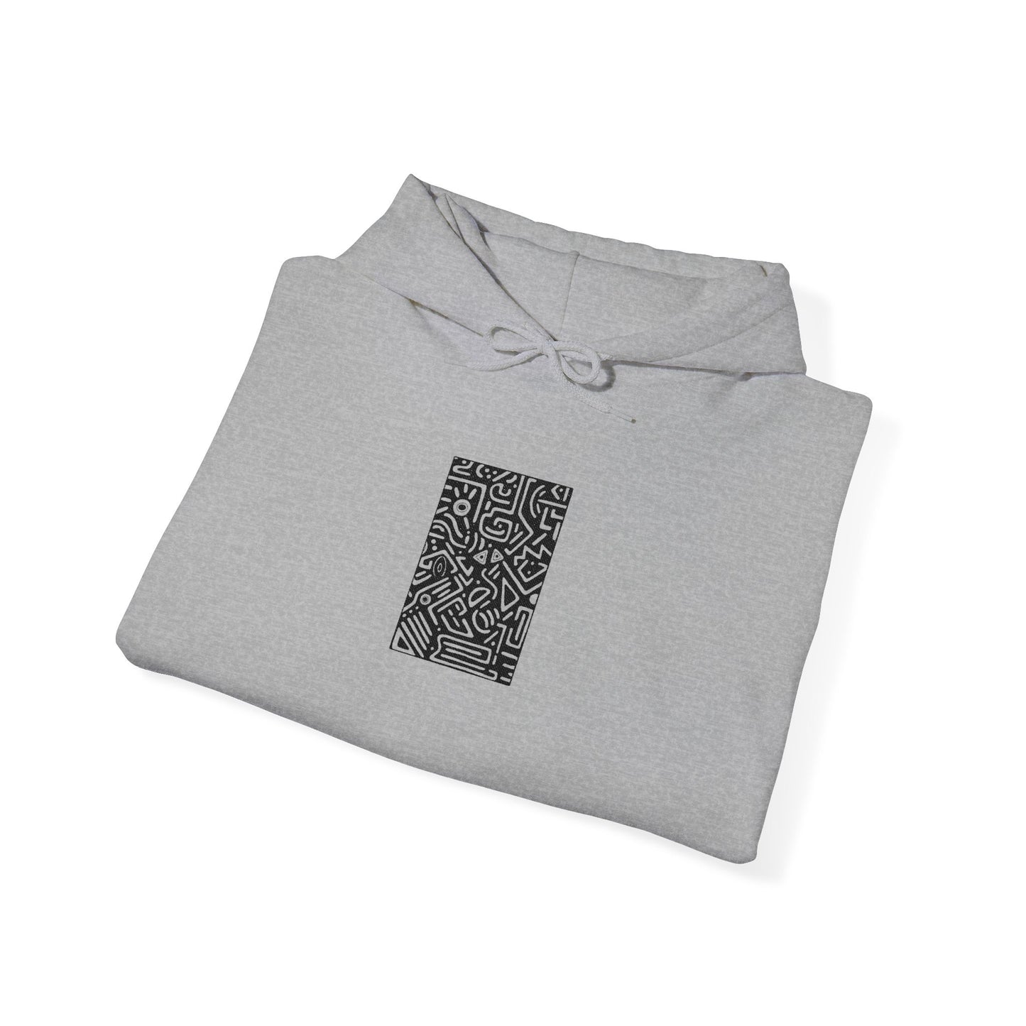 Pulse Hoodie — Minimal Black & White Tech Graphic