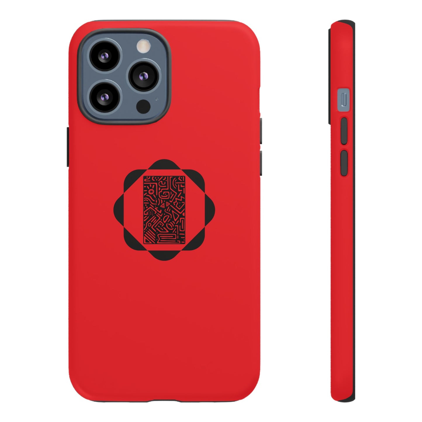 Tough Cases Phone Case, Bold Red Design, Unique Gift for Tech Lovers, Customize for Birthdays, Holidays, Everyday Use