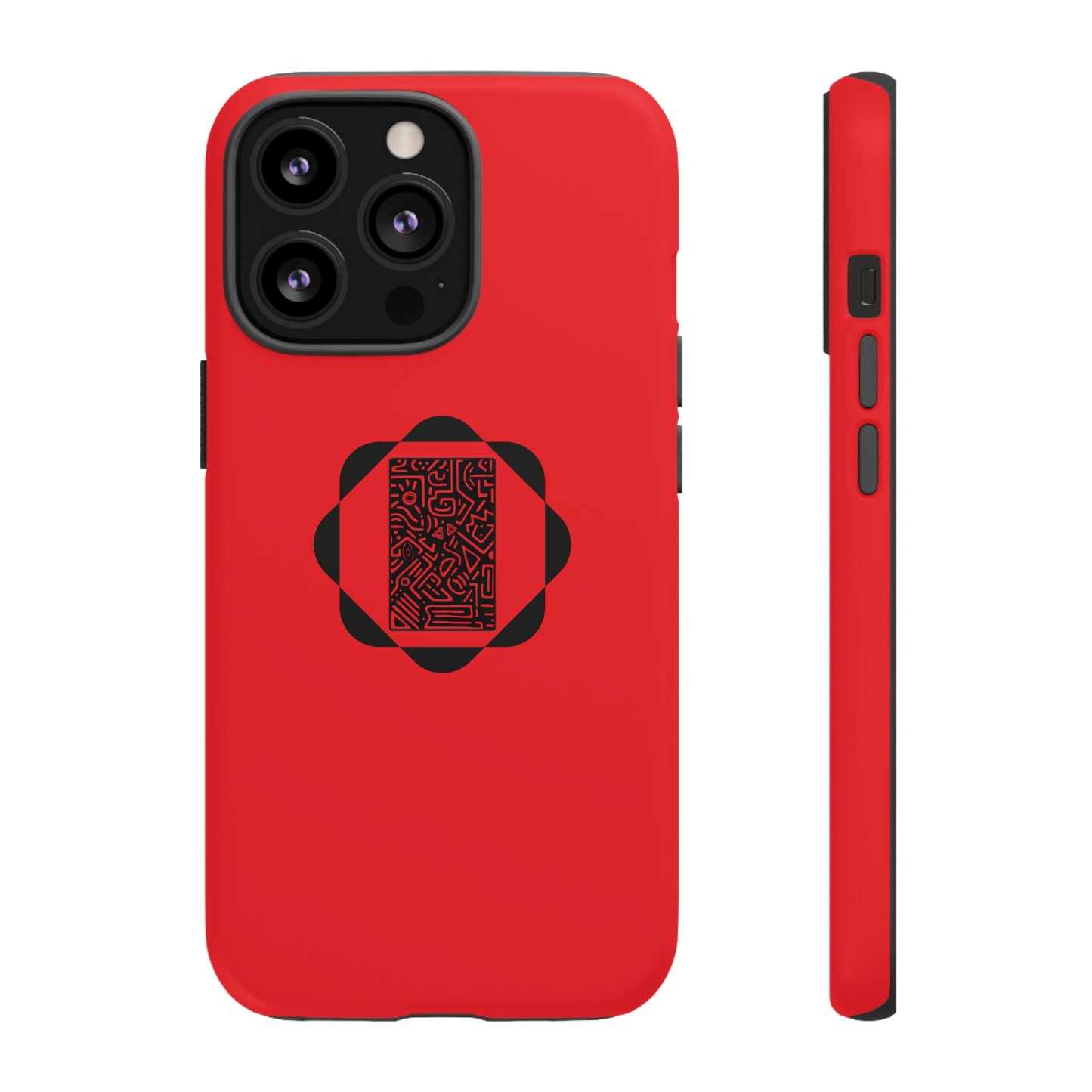 Tough Cases Phone Case, Bold Red Design, Unique Gift for Tech Lovers, Customize for Birthdays, Holidays, Everyday Use
