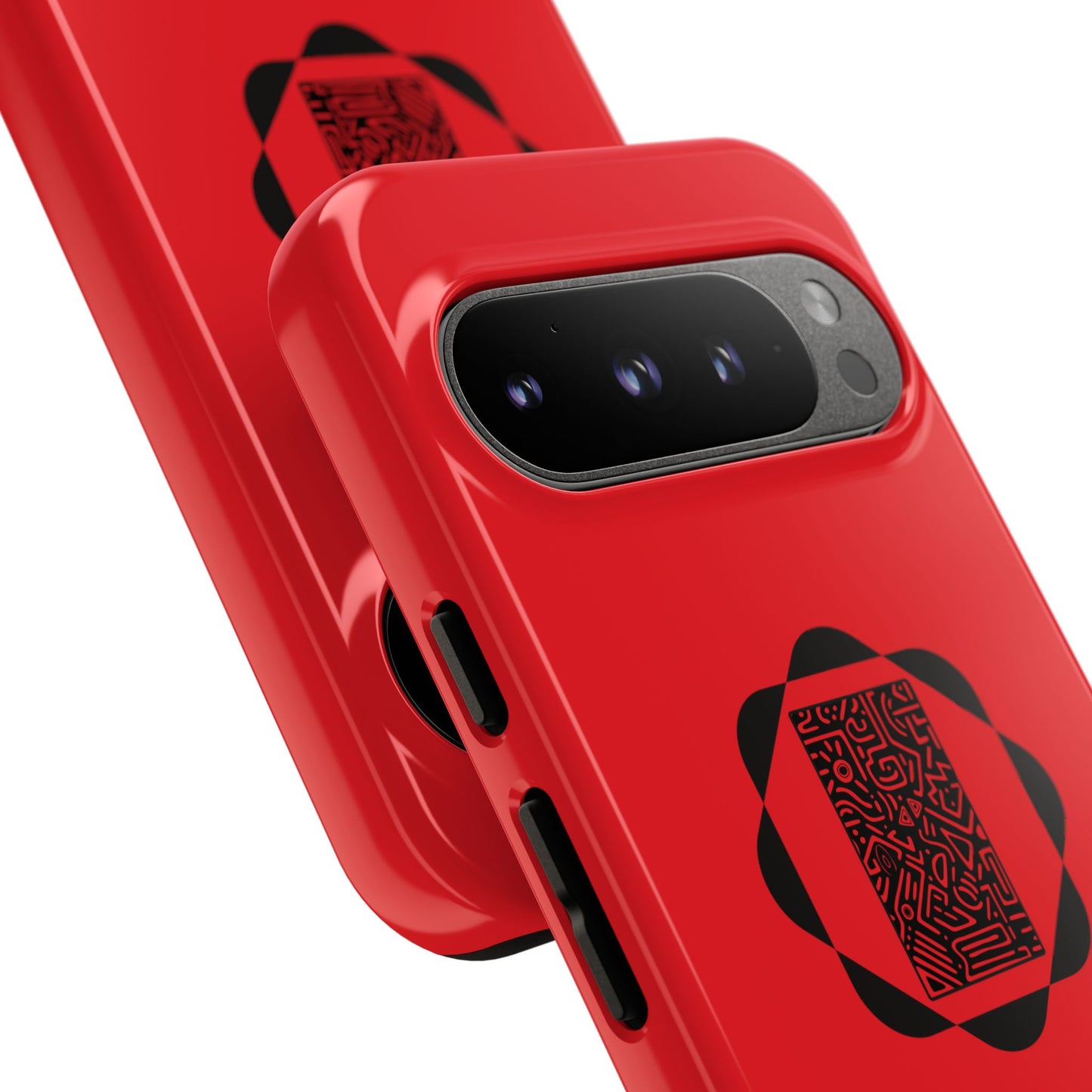Tough Cases Phone Case, Bold Red Design, Unique Gift for Tech Lovers, Customize for Birthdays, Holidays, Everyday Use