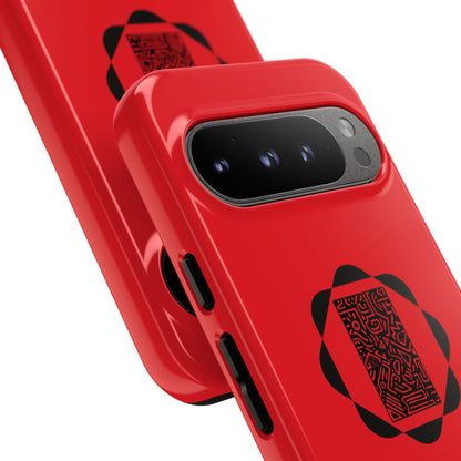 Tough Cases Phone Case, Bold Red Design, Unique Gift for Tech Lovers, Customize for Birthdays, Holidays, Everyday Use