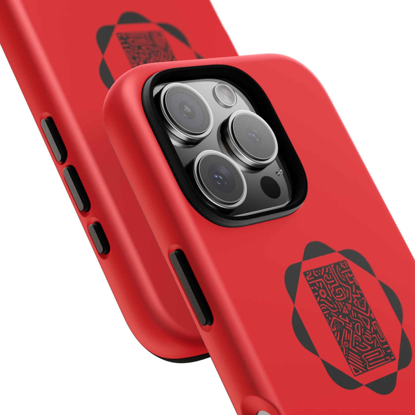 Tough Cases Phone Case, Bold Red Design, Unique Gift for Tech Lovers, Customize for Birthdays, Holidays, Everyday Use