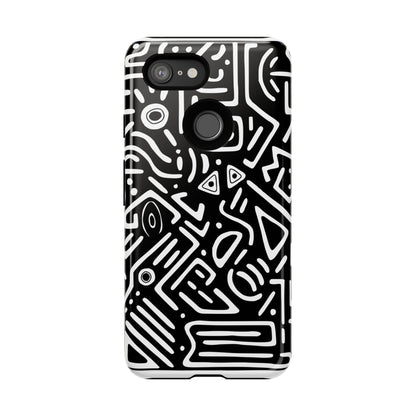 Stylish Phone Case, Abstract Design, Tough Cell Phone Cover, Modern Smartphone Protector, Gift for Tech Lovers, Unique Accessories