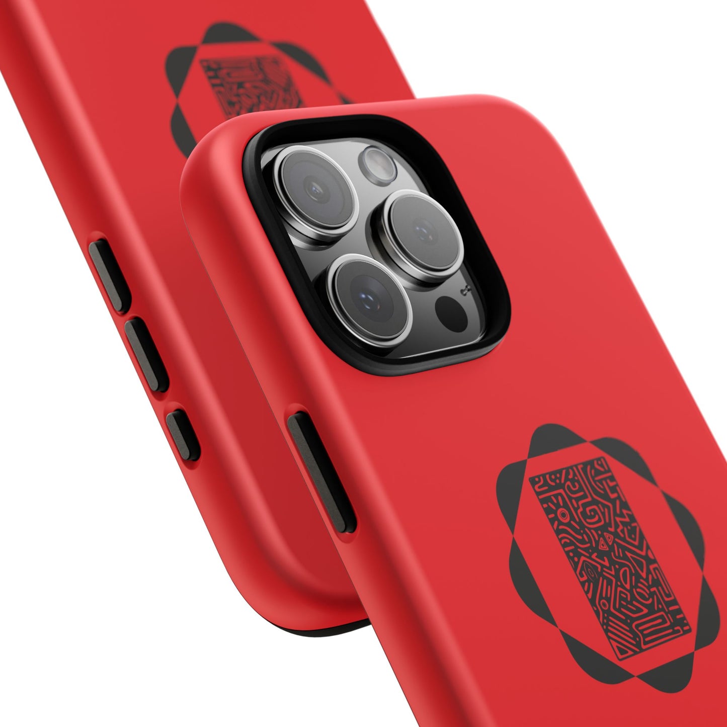Tough Cases Phone Case, Bold Red Design, Unique Gift for Tech Lovers, Customize for Birthdays, Holidays, Everyday Use