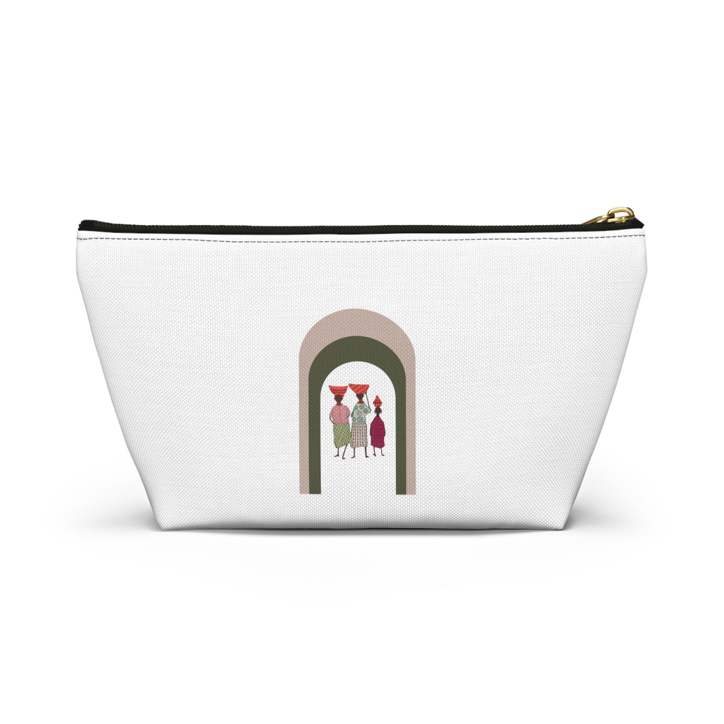 Dinkgwana - Artistic Accessory Pouch, Stylish Makeup Bag, Floral Travel Organizer, Cute Pencil Case, Unique Gift for Her