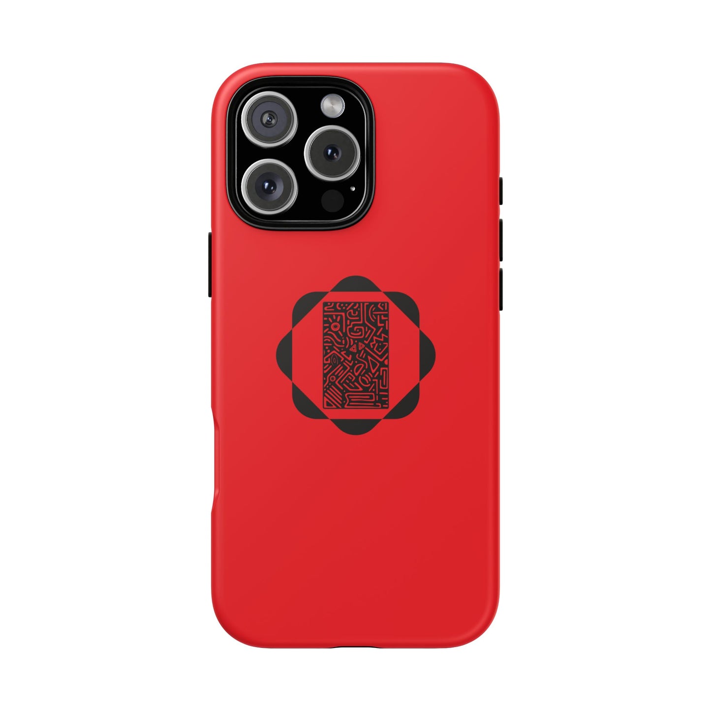 Tough Cases Phone Case, Bold Red Design, Unique Gift for Tech Lovers, Customize for Birthdays, Holidays, Everyday Use