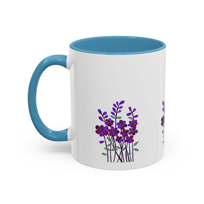 Floral Accent Coffee Mug - Elegant Botanical Design for Home & Office