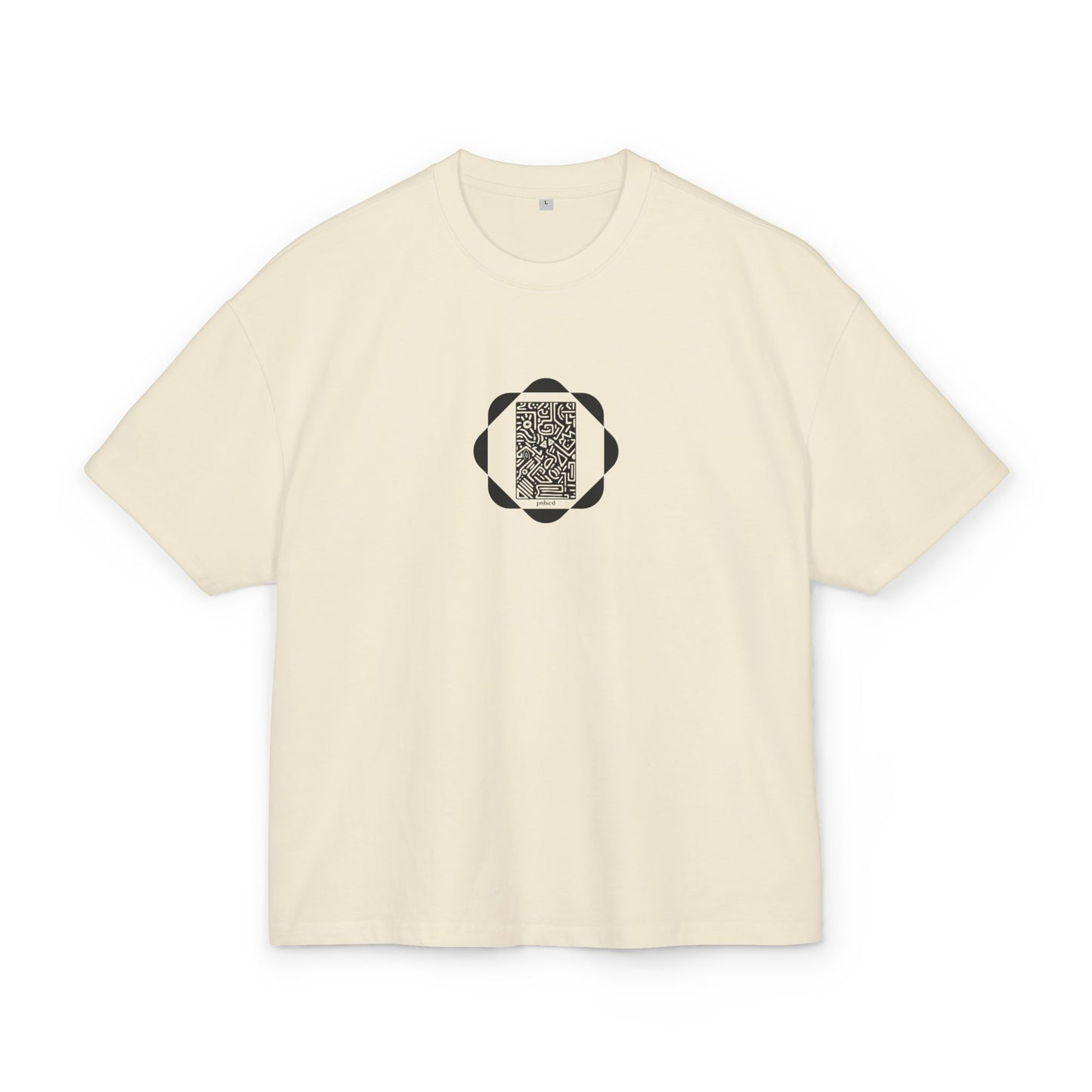 Pulsed - Unisex Heavy Cotton Box Tee - Modern Minimalist Wear, Versatile Streetwear, Gift for Him/Her, Casual Everyday Tee, Oversized Style