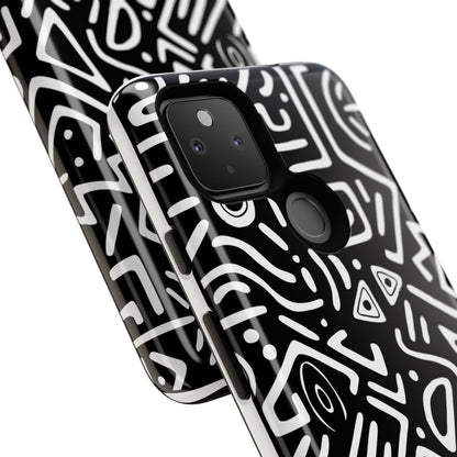 Stylish Phone Case, Abstract Design, Tough Cell Phone Cover, Modern Smartphone Protector, Gift for Tech Lovers, Unique Accessories
