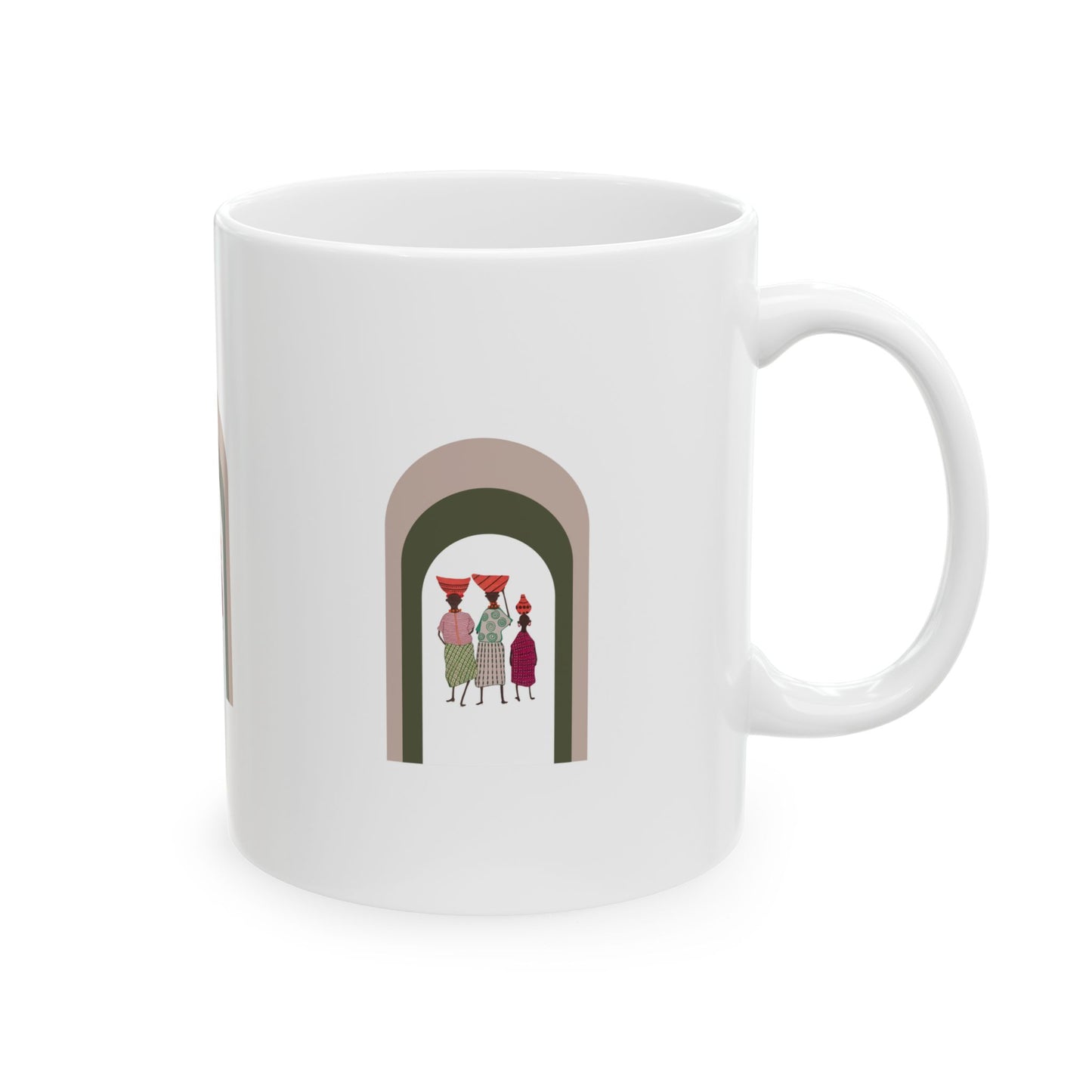 Artistic Ceramic Mug - Dinkgwana Design (11oz, 15oz) - Perfect for Coffee Lovers & Unique Gift Idea
