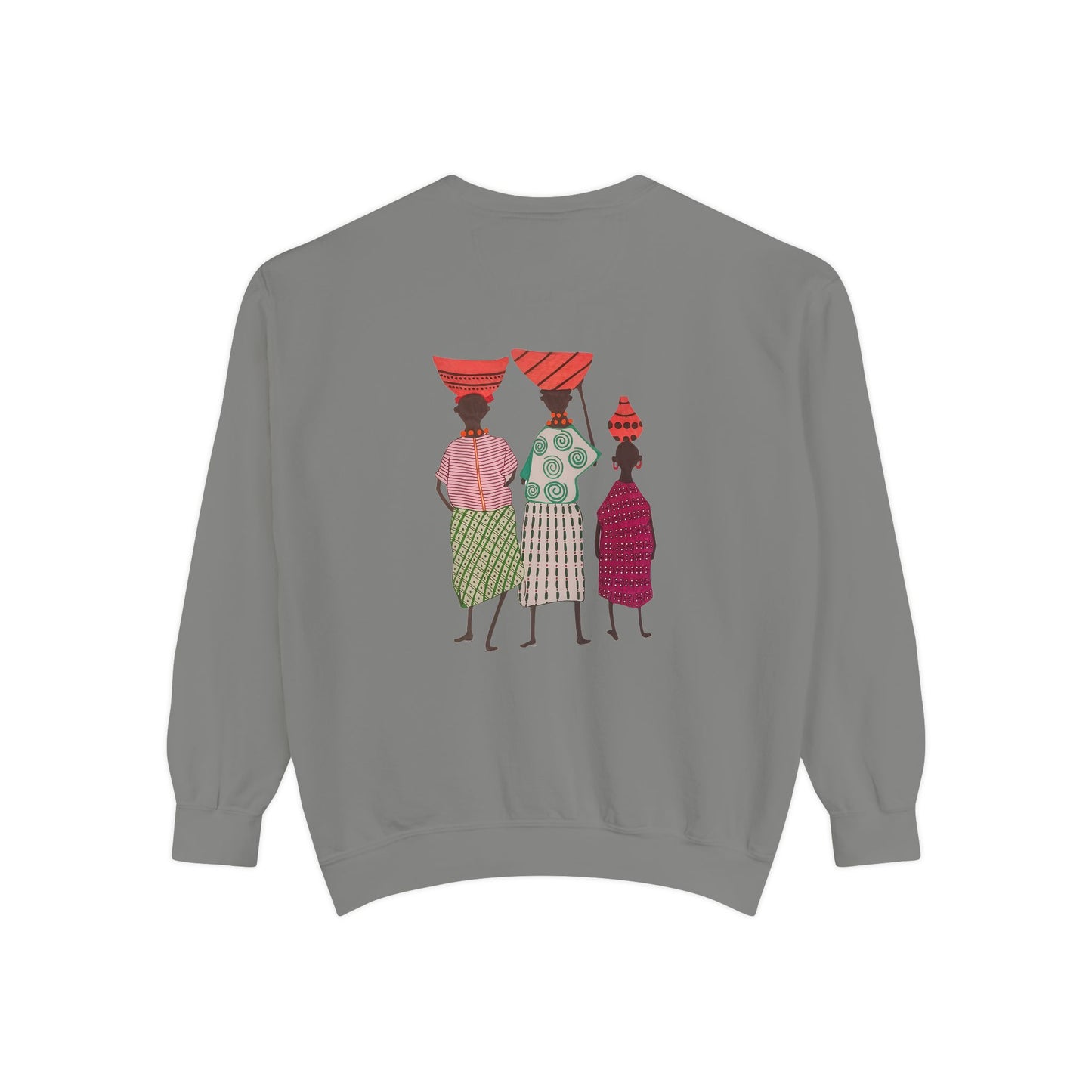 Cultural Women's Sweatshirt - Garment-Dyed Design with Sisterhood Theme