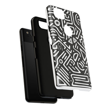 Stylish Phone Case, Abstract Design, Tough Cell Phone Cover, Modern Smartphone Protector, Gift for Tech Lovers, Unique Accessories