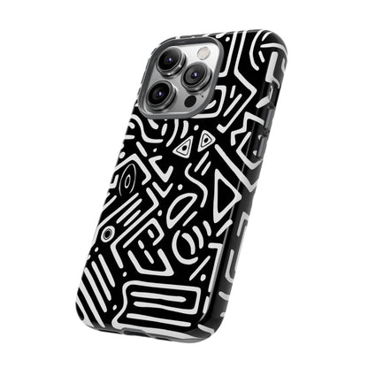 Stylish Phone Case, Abstract Design, Tough Cell Phone Cover, Modern Smartphone Protector, Gift for Tech Lovers, Unique Accessories