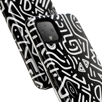 Stylish Phone Case, Abstract Design, Tough Cell Phone Cover, Modern Smartphone Protector, Gift for Tech Lovers, Unique Accessories