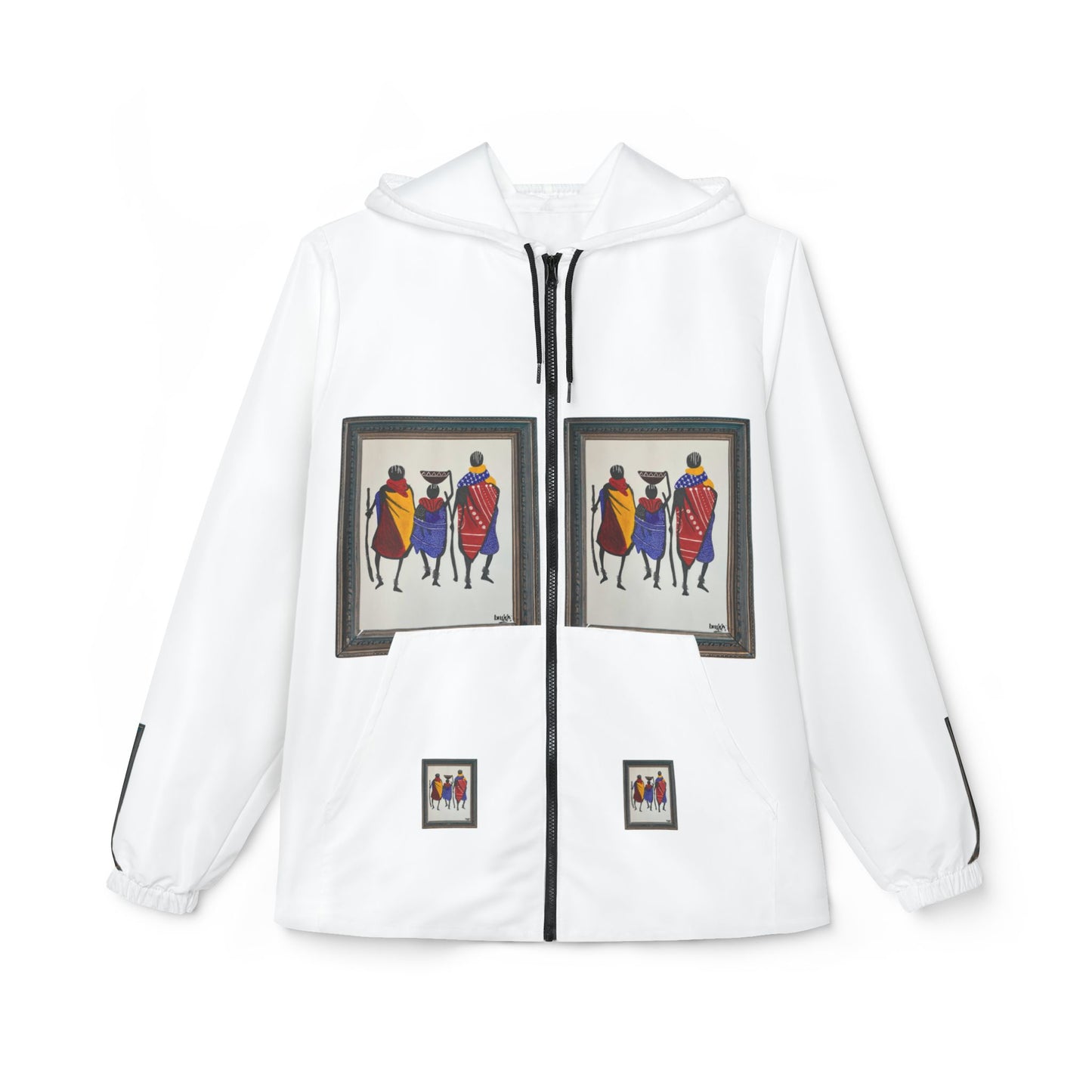 Ngwetsi - Windbreaker Jacket - Unique AOP Design, Stylish Lightweight Outerwear for Festivals, Travel, Everyday Use