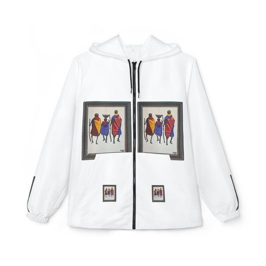 Ngwetsi - Windbreaker Jacket - Unique AOP Design, Stylish Lightweight Outerwear for Festivals, Travel, Everyday Use