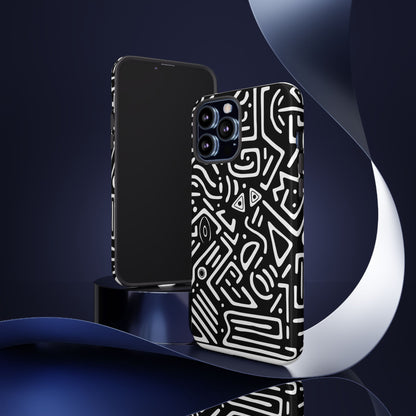 Stylish Phone Case, Abstract Design, Tough Cell Phone Cover, Modern Smartphone Protector, Gift for Tech Lovers, Unique Accessories