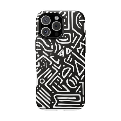 Stylish Phone Case, Abstract Design, Tough Cell Phone Cover, Modern Smartphone Protector, Gift for Tech Lovers, Unique Accessories