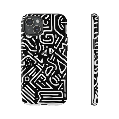 Stylish Phone Case, Abstract Design, Tough Cell Phone Cover, Modern Smartphone Protector, Gift for Tech Lovers, Unique Accessories