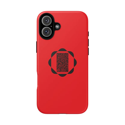 Tough Cases Phone Case, Bold Red Design, Unique Gift for Tech Lovers, Customize for Birthdays, Holidays, Everyday Use
