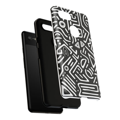 Stylish Phone Case, Abstract Design, Tough Cell Phone Cover, Modern Smartphone Protector, Gift for Tech Lovers, Unique Accessories