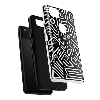Stylish Phone Case, Abstract Design, Tough Cell Phone Cover, Modern Smartphone Protector, Gift for Tech Lovers, Unique Accessories