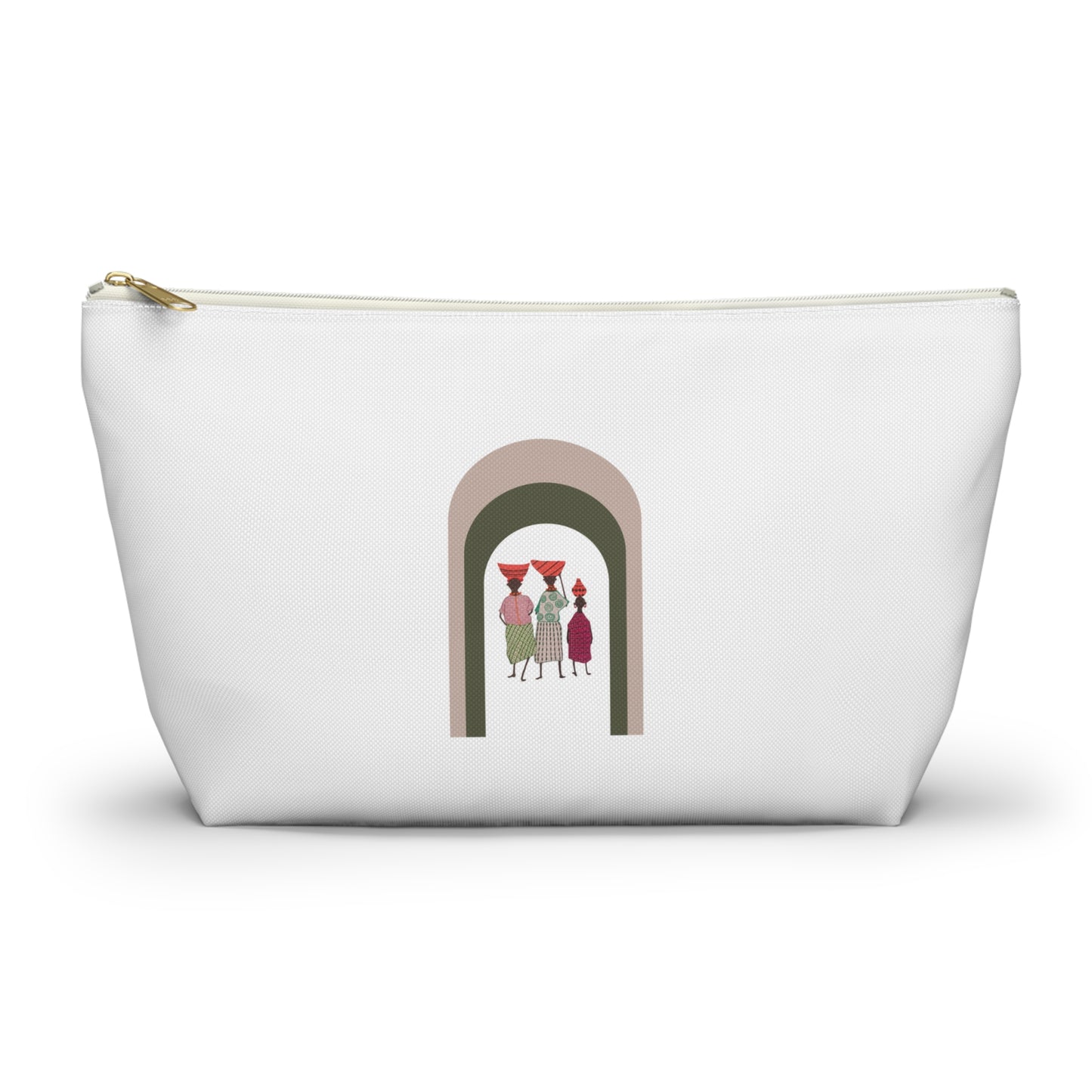 Dinkgwana - Artistic Accessory Pouch, Stylish Makeup Bag, Floral Travel Organizer, Cute Pencil Case, Unique Gift for Her