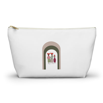 Dinkgwana - Artistic Accessory Pouch, Stylish Makeup Bag, Floral Travel Organizer, Cute Pencil Case, Unique Gift for Her