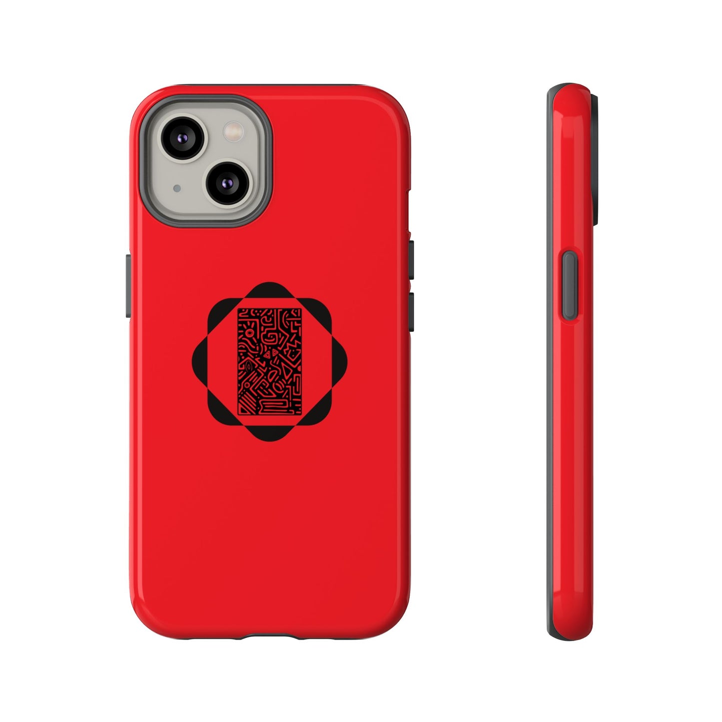 Tough Cases Phone Case, Bold Red Design, Unique Gift for Tech Lovers, Customize for Birthdays, Holidays, Everyday Use