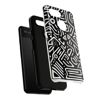 Stylish Phone Case, Abstract Design, Tough Cell Phone Cover, Modern Smartphone Protector, Gift for Tech Lovers, Unique Accessories