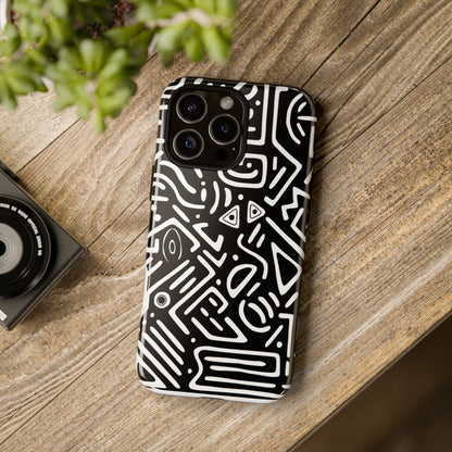 Stylish Phone Case, Abstract Design, Tough Cell Phone Cover, Modern Smartphone Protector, Gift for Tech Lovers, Unique Accessories