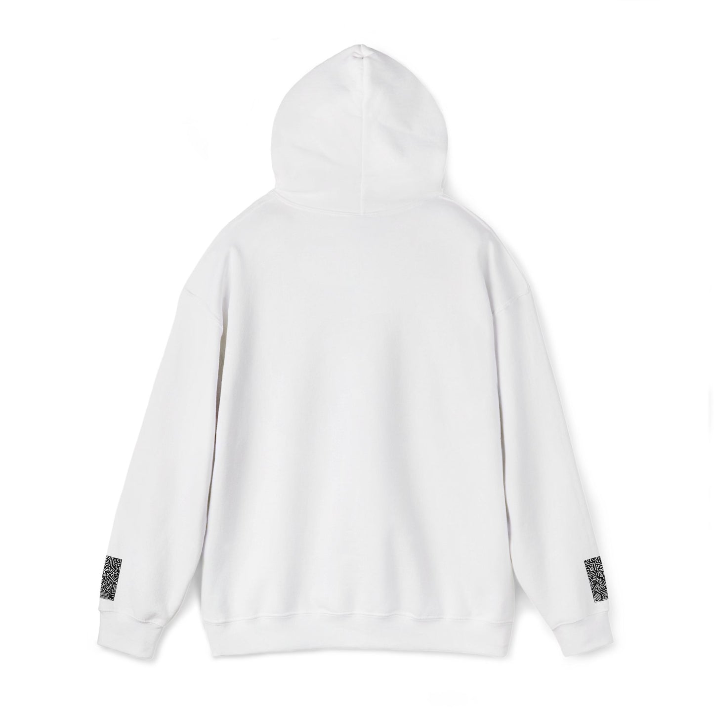 Pulse Hoodie — Minimal Black & White Tech Graphic