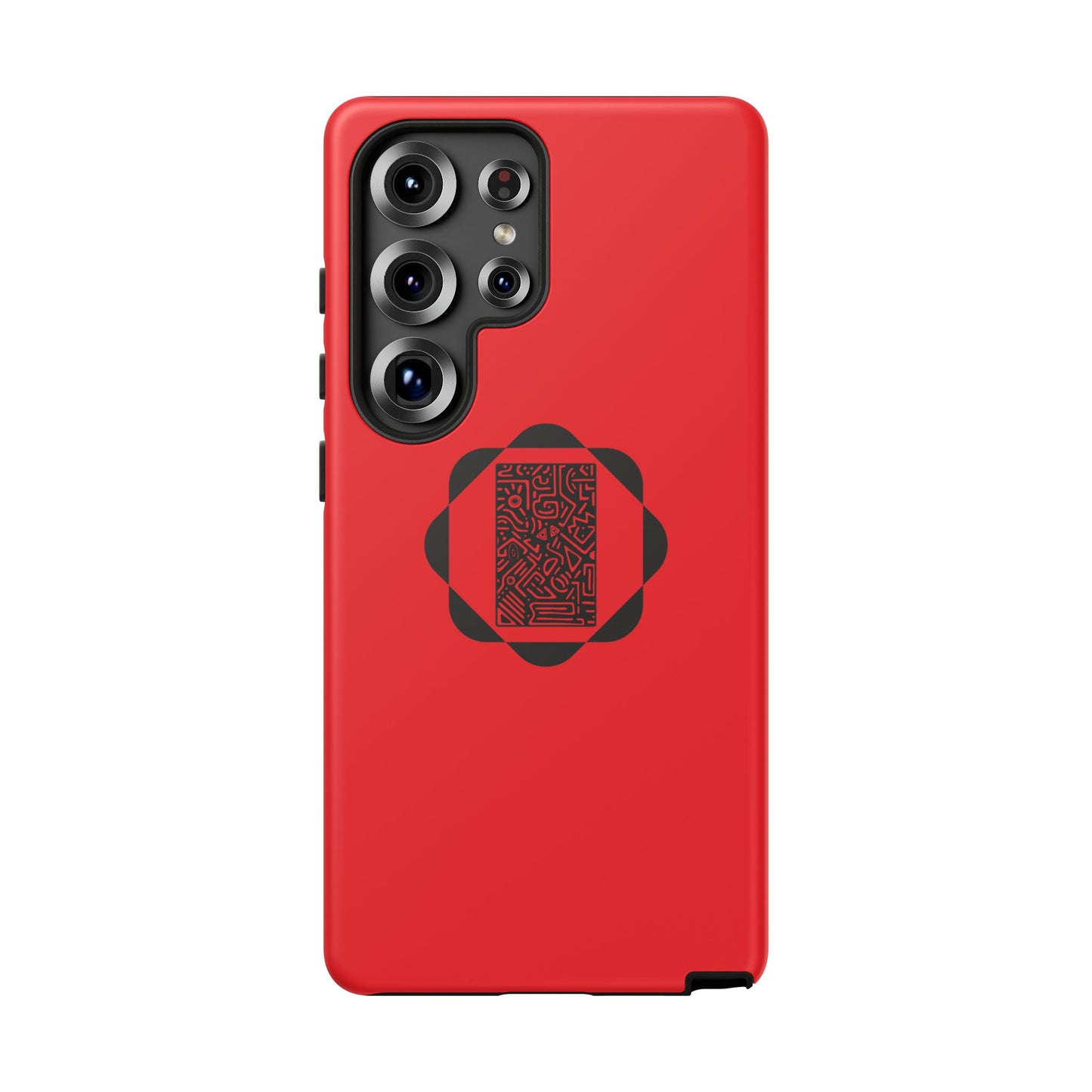 Tough Cases Phone Case, Bold Red Design, Unique Gift for Tech Lovers, Customize for Birthdays, Holidays, Everyday Use