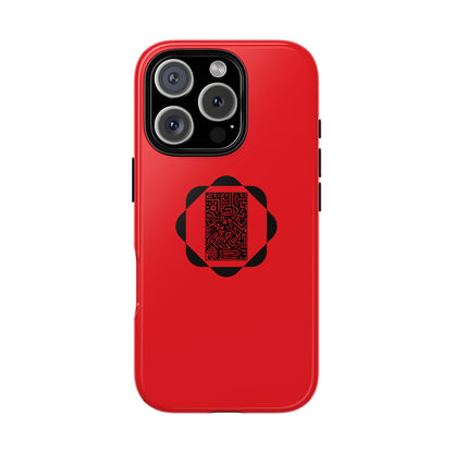 Tough Cases Phone Case, Bold Red Design, Unique Gift for Tech Lovers, Customize for Birthdays, Holidays, Everyday Use