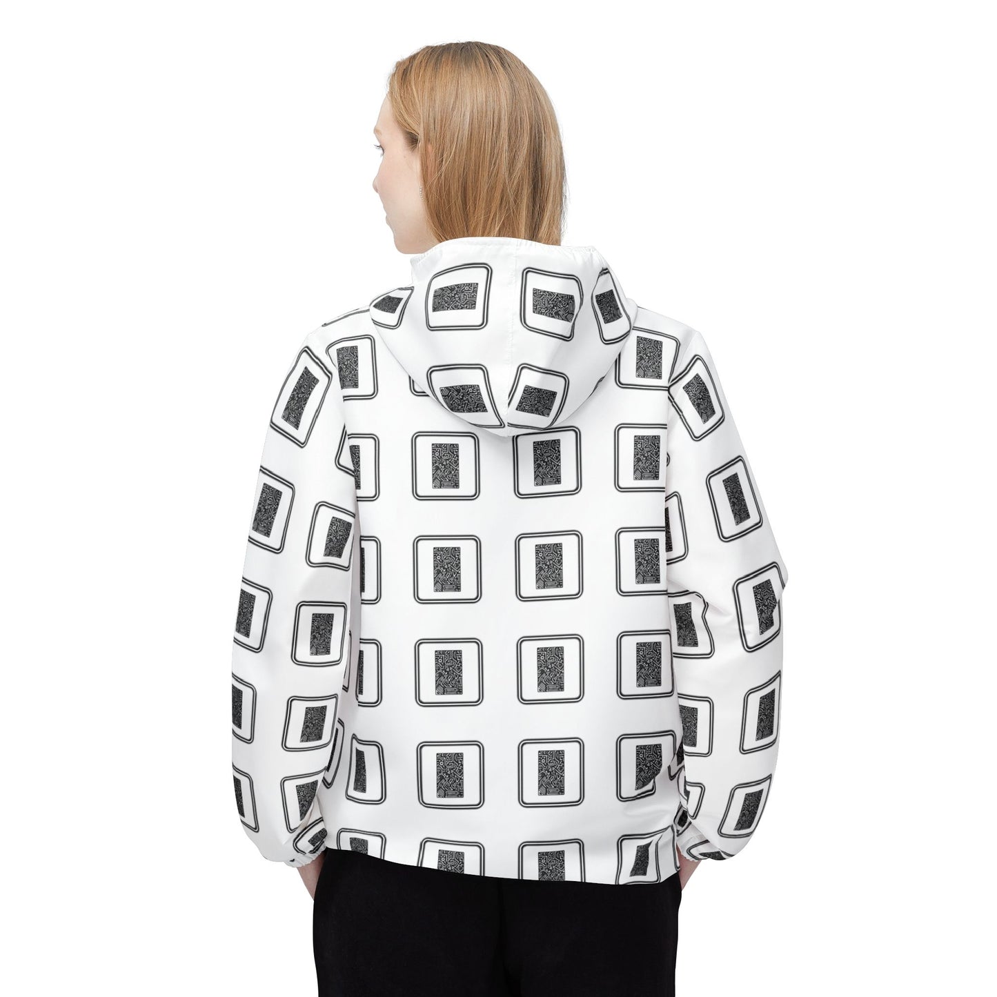 Pulse - Stylish Windbreaker Jacket - Modern Geometric Design, Perfect for Outdoor Activities, Casual Wear, Gifts for Him/Her, Travel Essentials