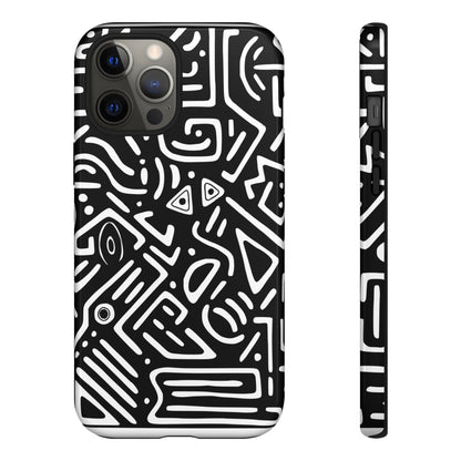 Stylish Phone Case, Abstract Design, Tough Cell Phone Cover, Modern Smartphone Protector, Gift for Tech Lovers, Unique Accessories
