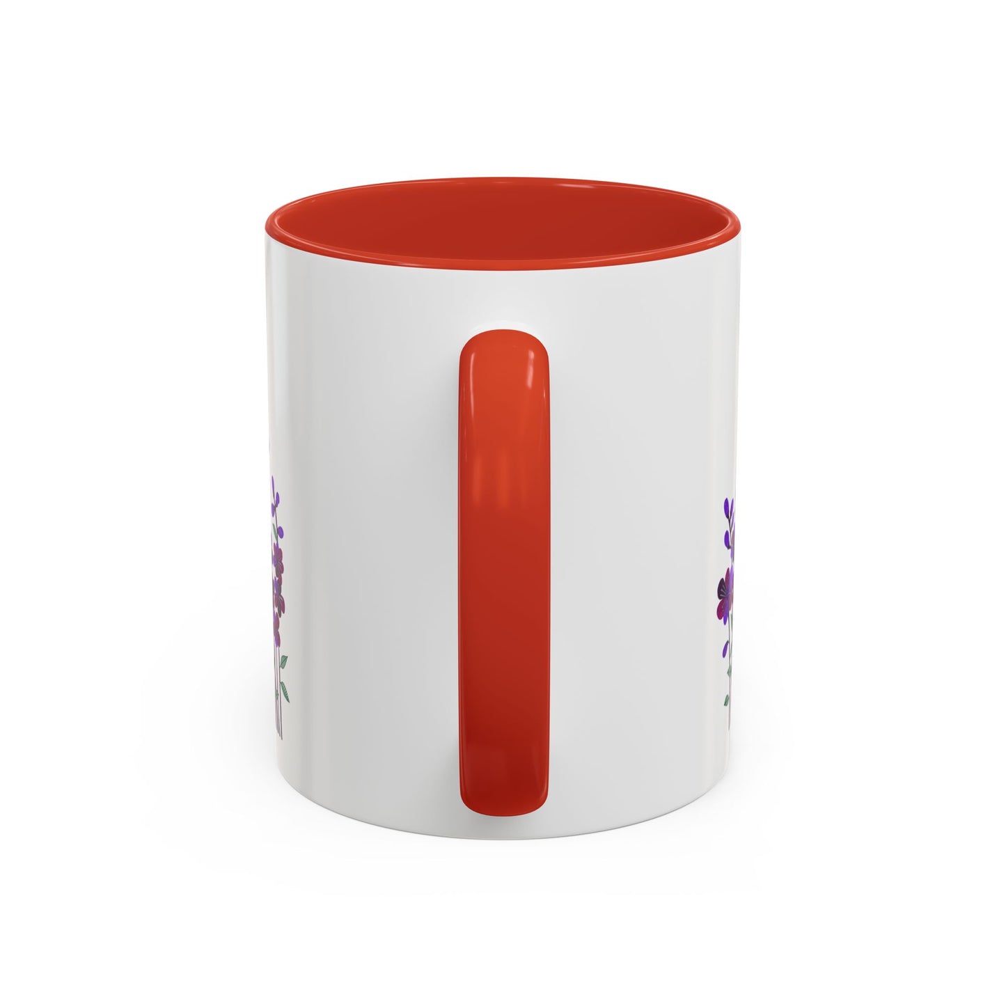 Floral Accent Coffee Mug - Elegant Botanical Design for Home & Office