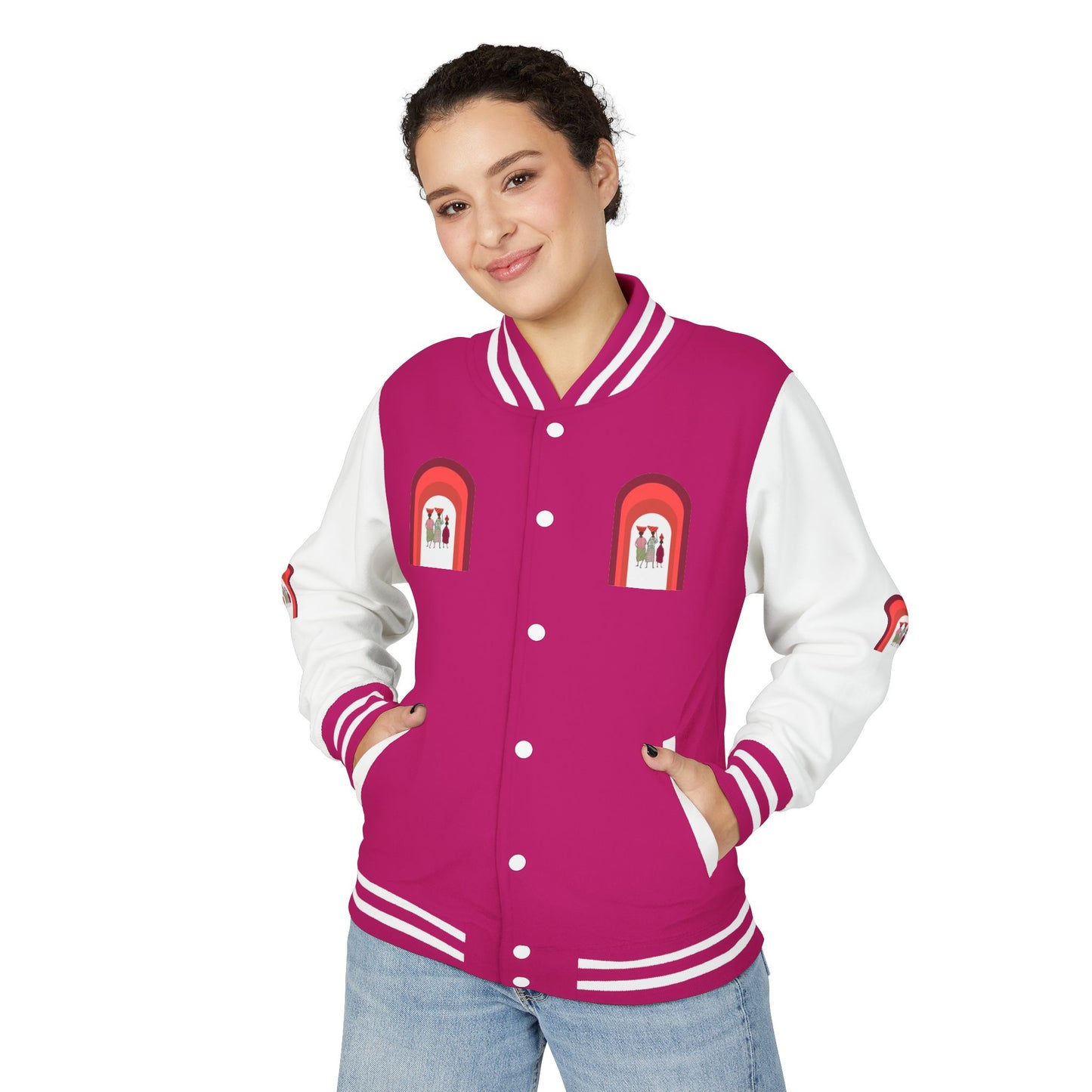 Dinkgwana - Unisex Letterman Jacket with Retro Design, Trendy Outerwear, Perfect for College, Parties, Gift Idea, Sports Events, Casual Wear