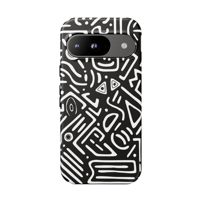 Stylish Phone Case, Abstract Design, Tough Cell Phone Cover, Modern Smartphone Protector, Gift for Tech Lovers, Unique Accessories