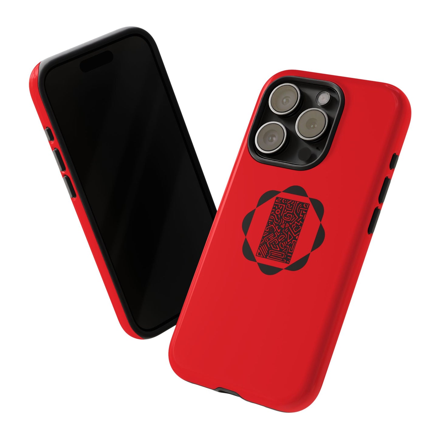 Tough Cases Phone Case, Bold Red Design, Unique Gift for Tech Lovers, Customize for Birthdays, Holidays, Everyday Use