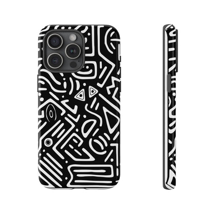 Stylish Phone Case, Abstract Design, Tough Cell Phone Cover, Modern Smartphone Protector, Gift for Tech Lovers, Unique Accessories
